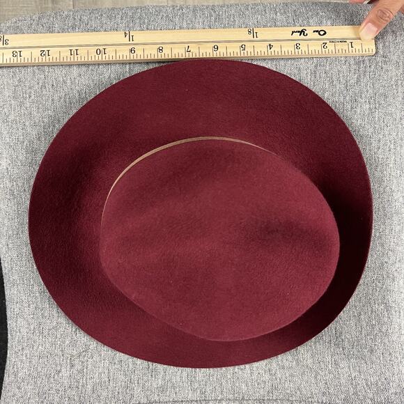 Goorin Bros Priscilla Lane Wool Fedora Hat Womens Medium Brick Red USA Made - Picture 6 of 13